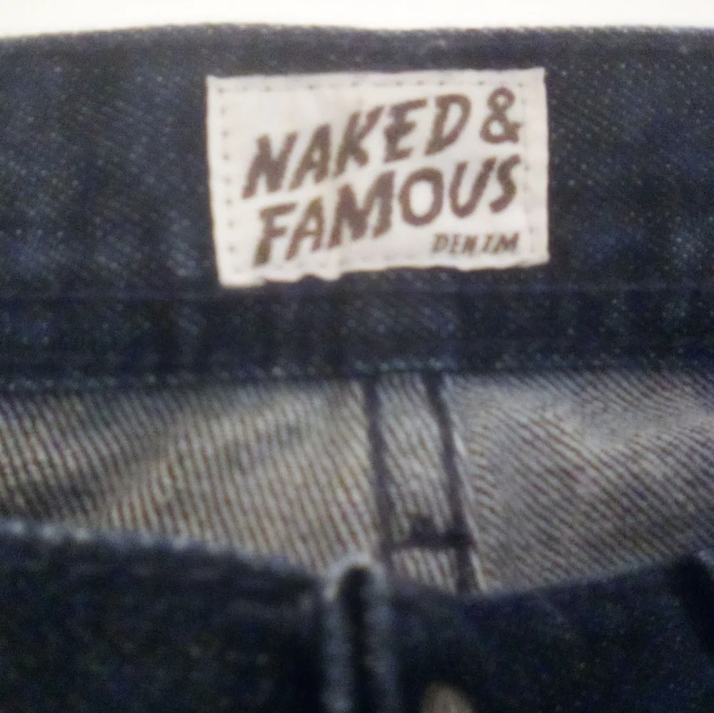 Naked & Famous Denim Raspberry Scratch N Sniff Blue Size 31 100% Cotton - Picture 12 of 16